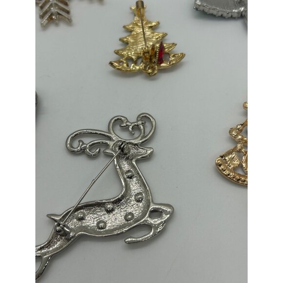 Christmas Brooch Lot Tree Pin Radko Eisenberg Avon Gerry Both Vintage Modern - Picture 16 of 16